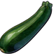 Harvestella art shoes a plump zucchini.